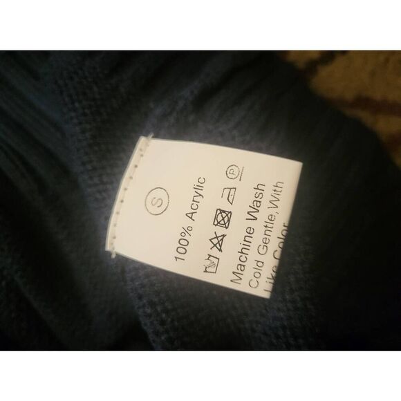 Amazon Sweater Women's Small Navy Blue American Flag Patriotic Crew Neck - Picture 4 of 4